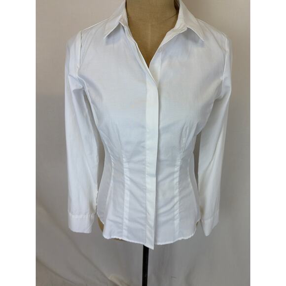 Soya Concept Tops - NWT Soya Concept White Recycled Cotton & Poly Button Front Blouse MED #0507